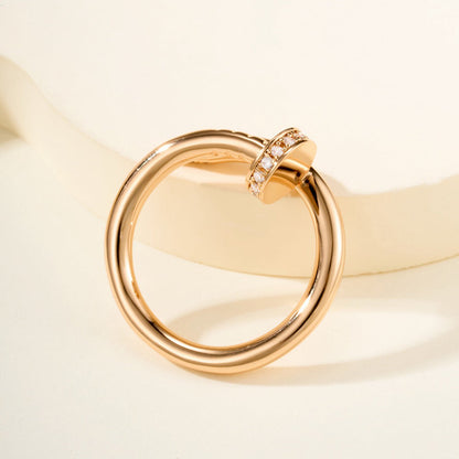 [Ornora Jewelry]JUSTE RING 2.6MM HALF DIAMOND