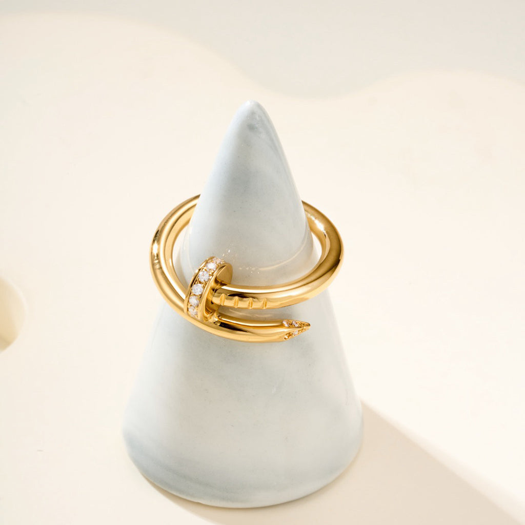[Ornora Jewelry]JUSTE RING 2.6MM HALF DIAMOND