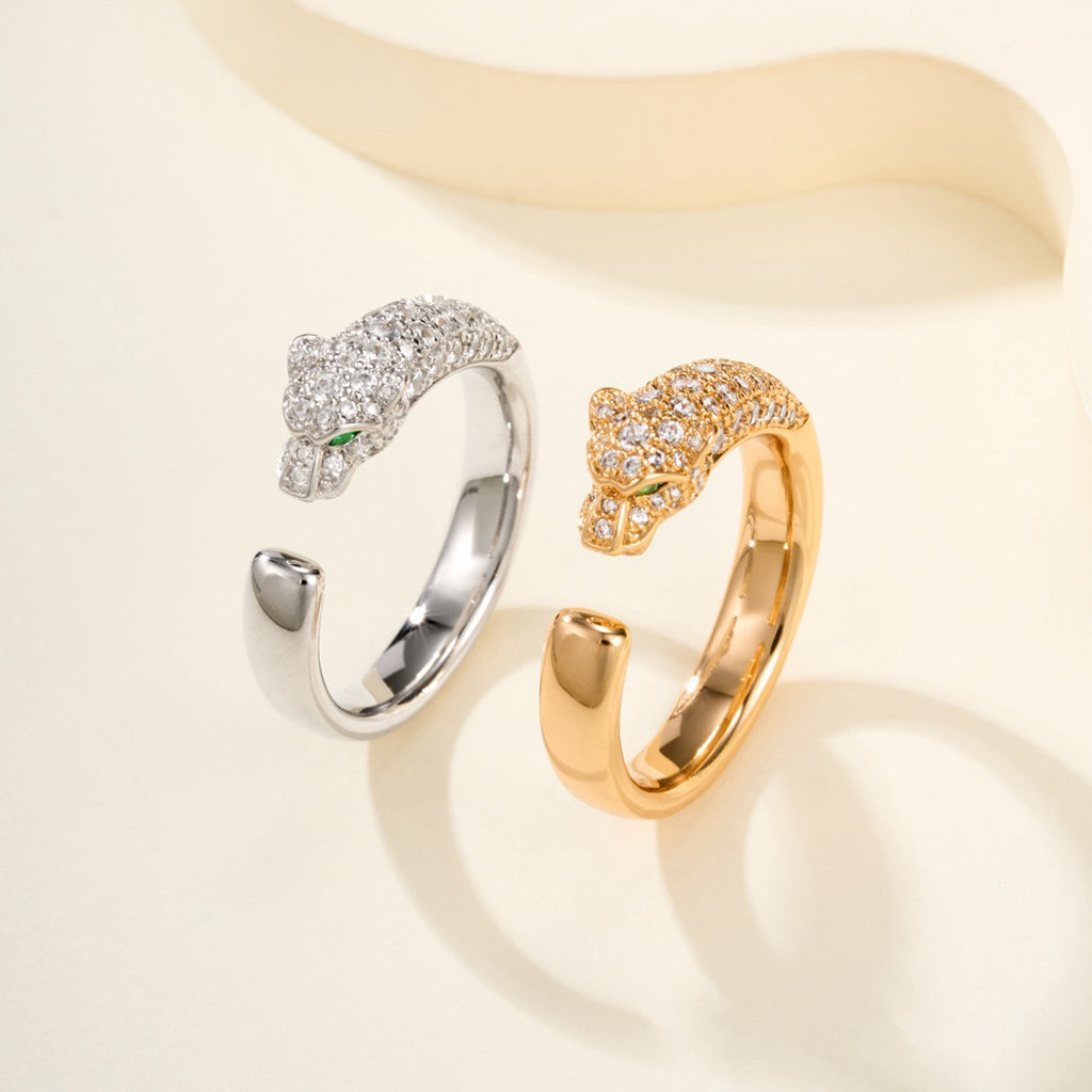 [Ornora Jewelry]PANTHERE HALF DIAMOND SMALL RING