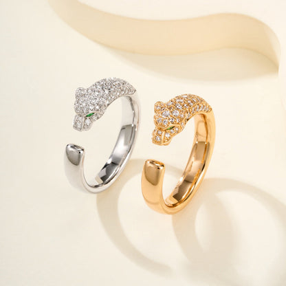 [Ornora Jewelry]PANTHERE HALF DIAMOND SMALL RING