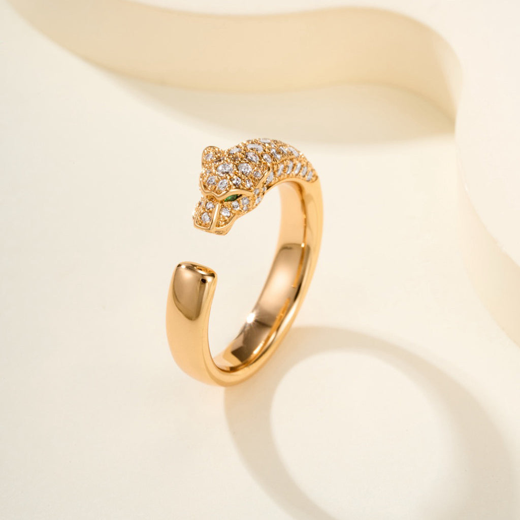 [Ornora Jewelry]PANTHERE HALF DIAMOND SMALL RING