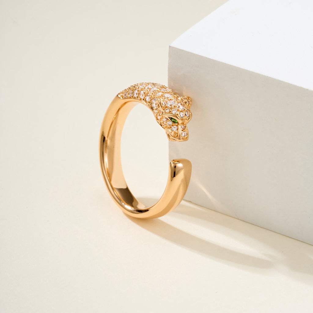 [Ornora Jewelry]PANTHERE HALF DIAMOND SMALL RING