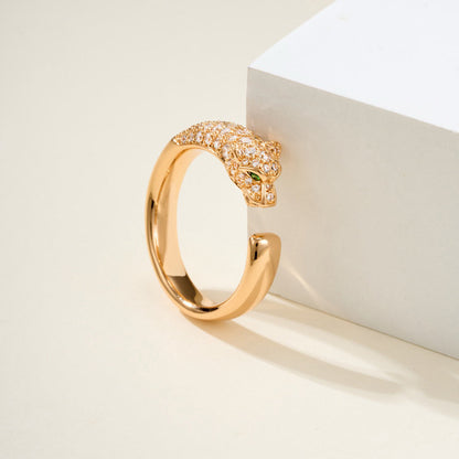 [Ornora Jewelry]PANTHERE HALF DIAMOND SMALL RING