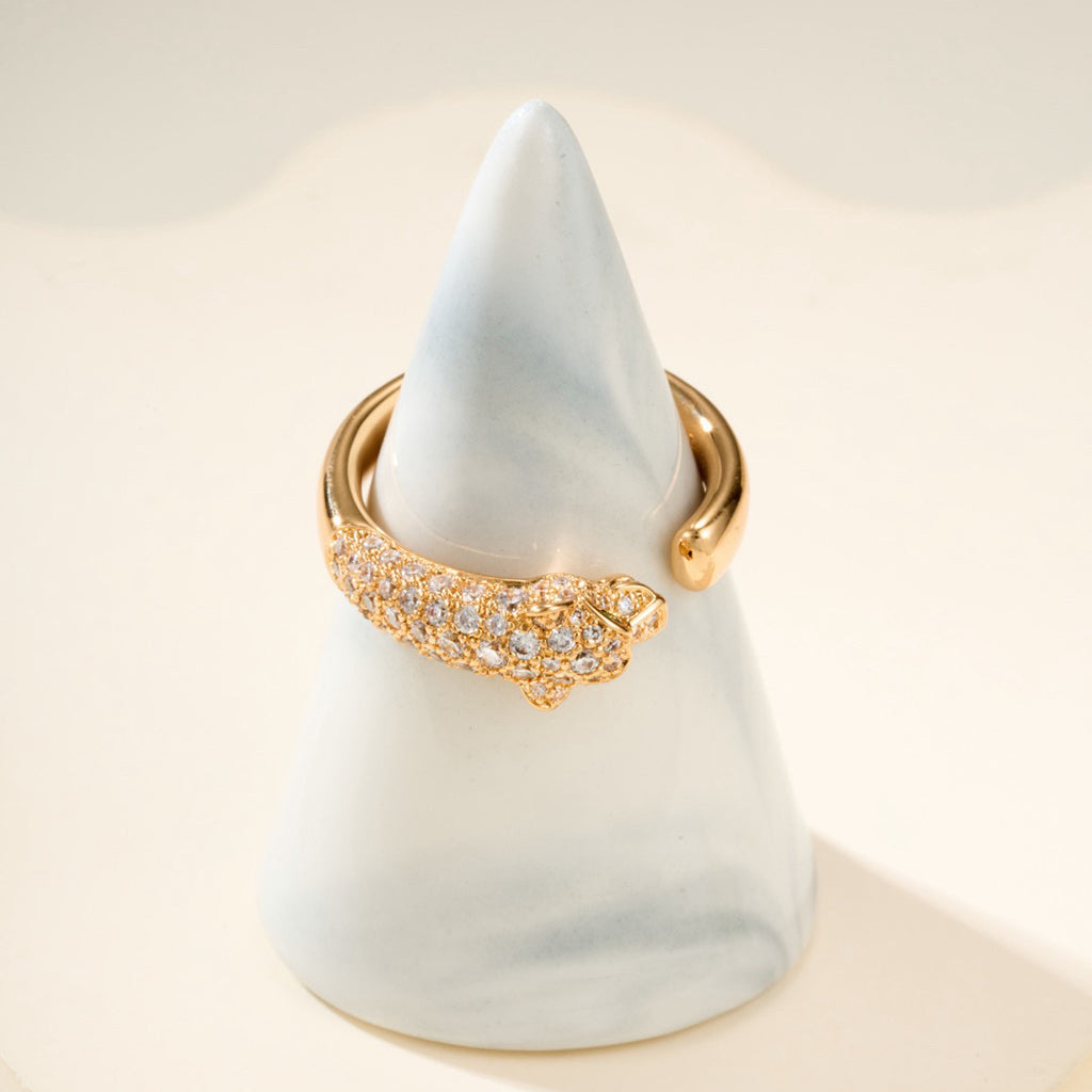 [Ornora Jewelry]PANTHERE HALF DIAMOND SMALL RING