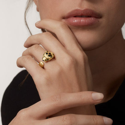 [Ornora Jewelry]PANTHERE SPOTTED MEDIUM RING