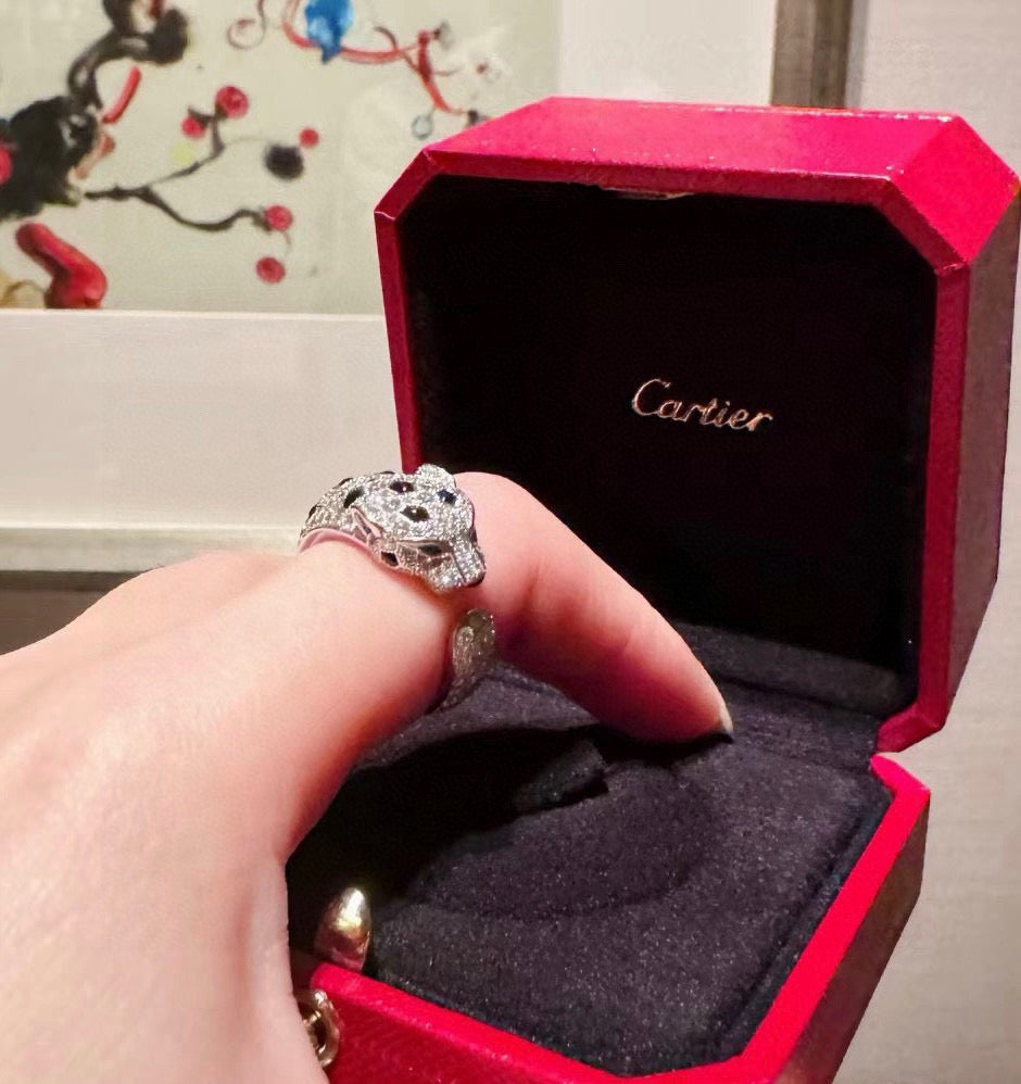 [Ornora Jewelry]PANTHERE SPOTTED FULL DIAMOND MEDIUM RING