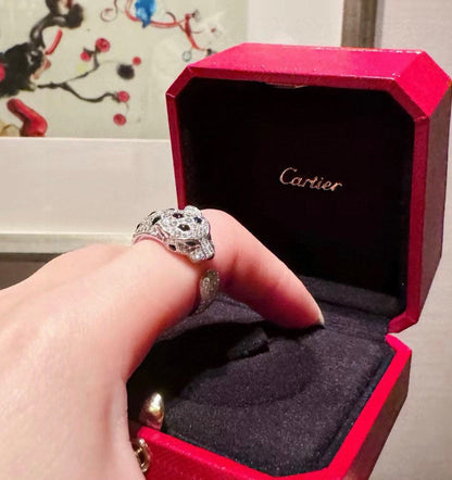 [Ornora Jewelry]PANTHERE SPOTTED FULL DIAMOND MEDIUM RING