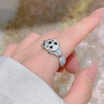 [Ornora Jewelry]PANTHERE SPOTTED FULL DIAMOND MEDIUM RING