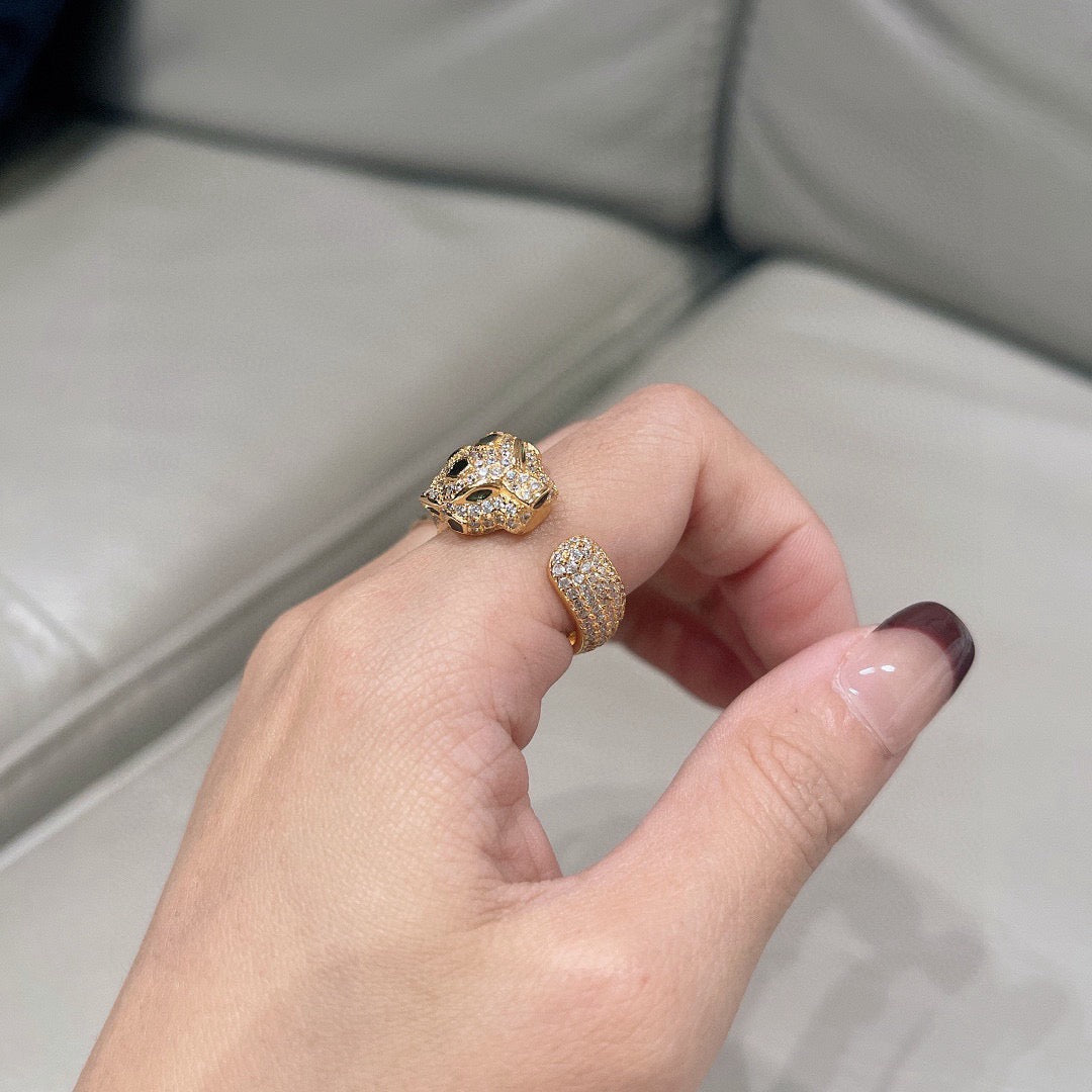 [Ornora Jewelry]PANTHERE SPOTTED FULL DIAMOND MEDIUM RING
