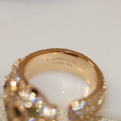 [Ornora Jewelry]PANTHERE SPOTTED FULL DIAMOND MEDIUM RING