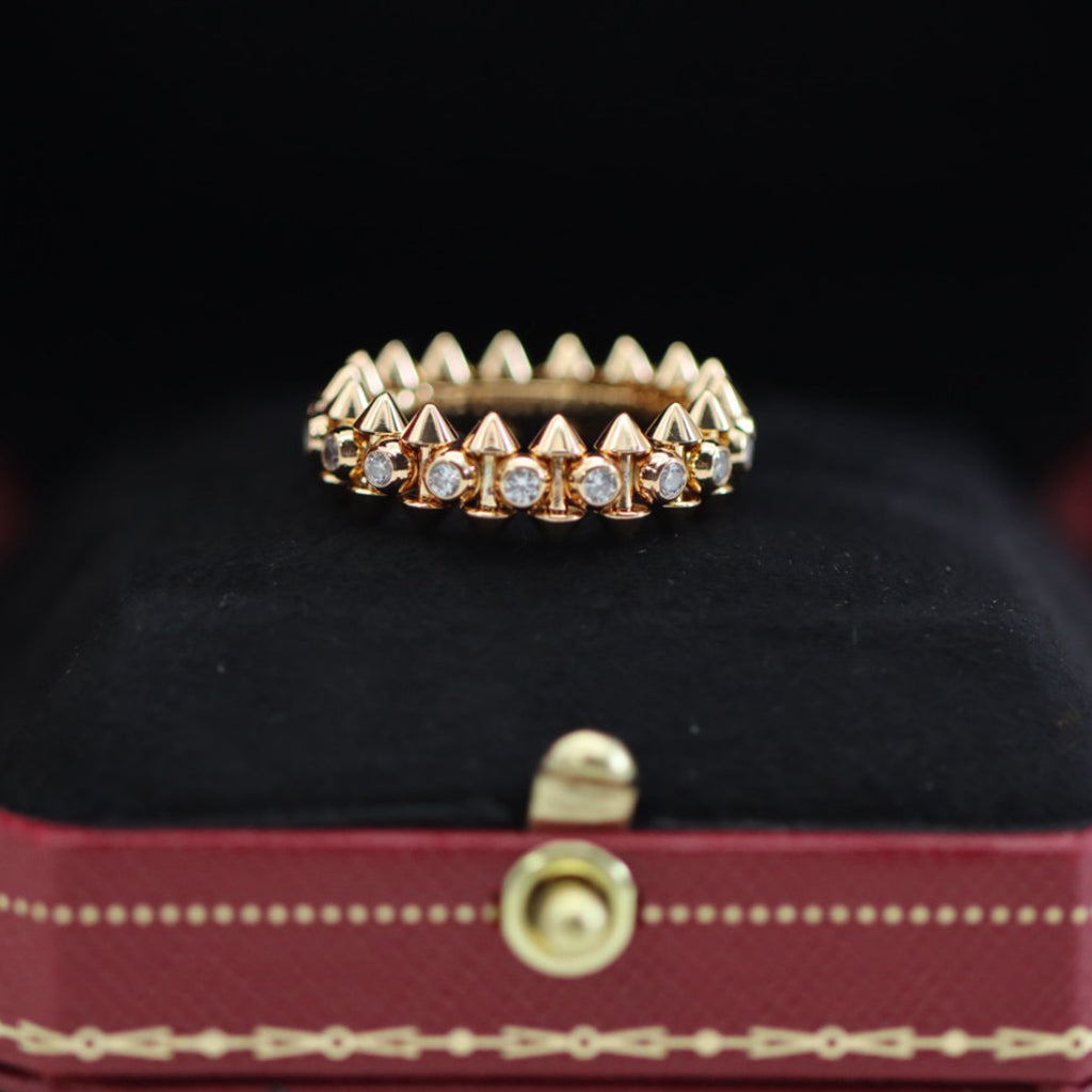 [Ornora Jewelry]CLASH 6.8MM DIAMOND MEDIUM RING