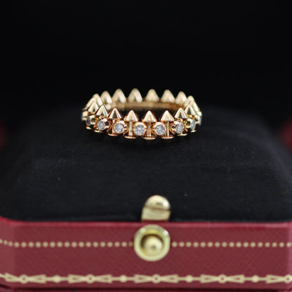 [Ornora Jewelry]CLASH 6.8MM DIAMOND MEDIUM RING