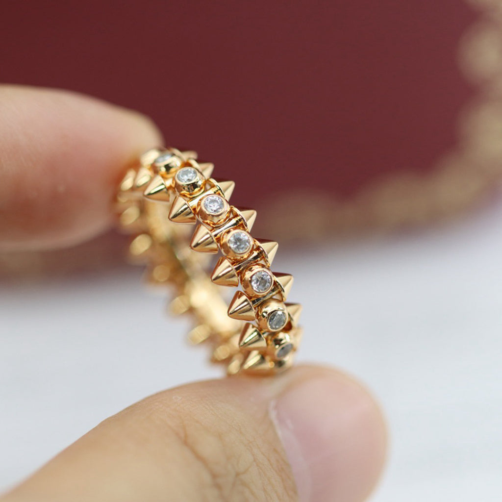 [Ornora Jewelry]CLASH 6.8MM DIAMOND MEDIUM RING