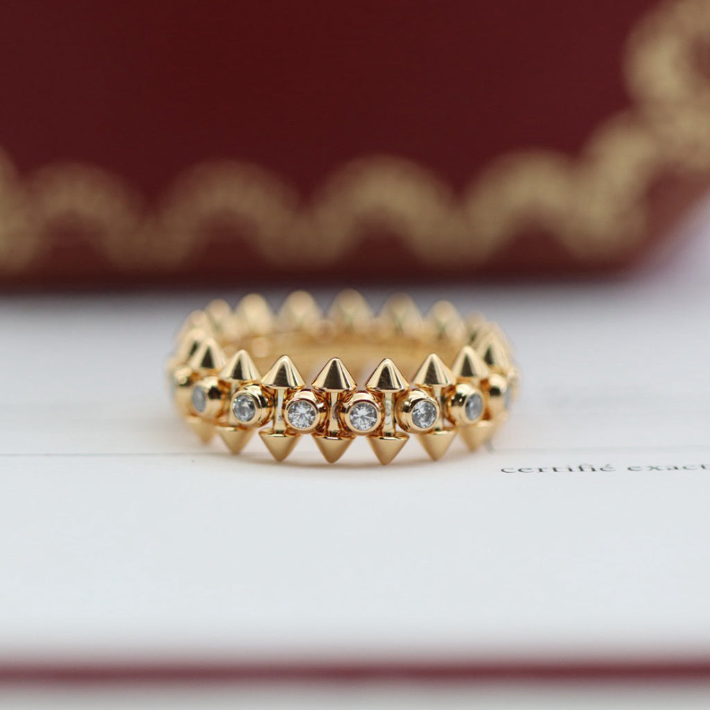 [Ornora Jewelry]CLASH 6.8MM DIAMOND MEDIUM RING