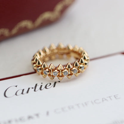 [Ornora Jewelry]CLASH 6.8MM DIAMOND MEDIUM RING