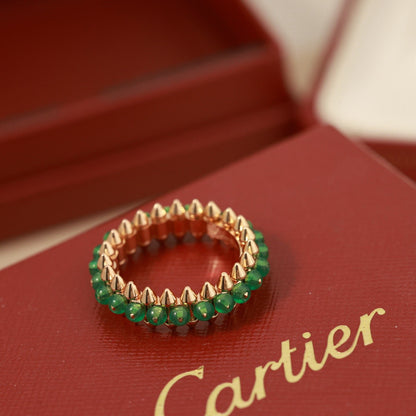 [Ornora Jewelry]CLASH 7.9MM AGATE CHALCEDONY RING