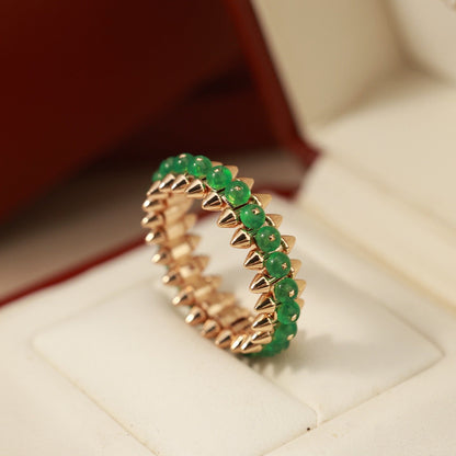 [Ornora Jewelry]CLASH 7.9MM AGATE CHALCEDONY RING