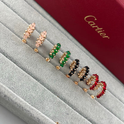 [Ornora Jewelry]CLASH 7.9MM AGATE CHALCEDONY EARRINGS