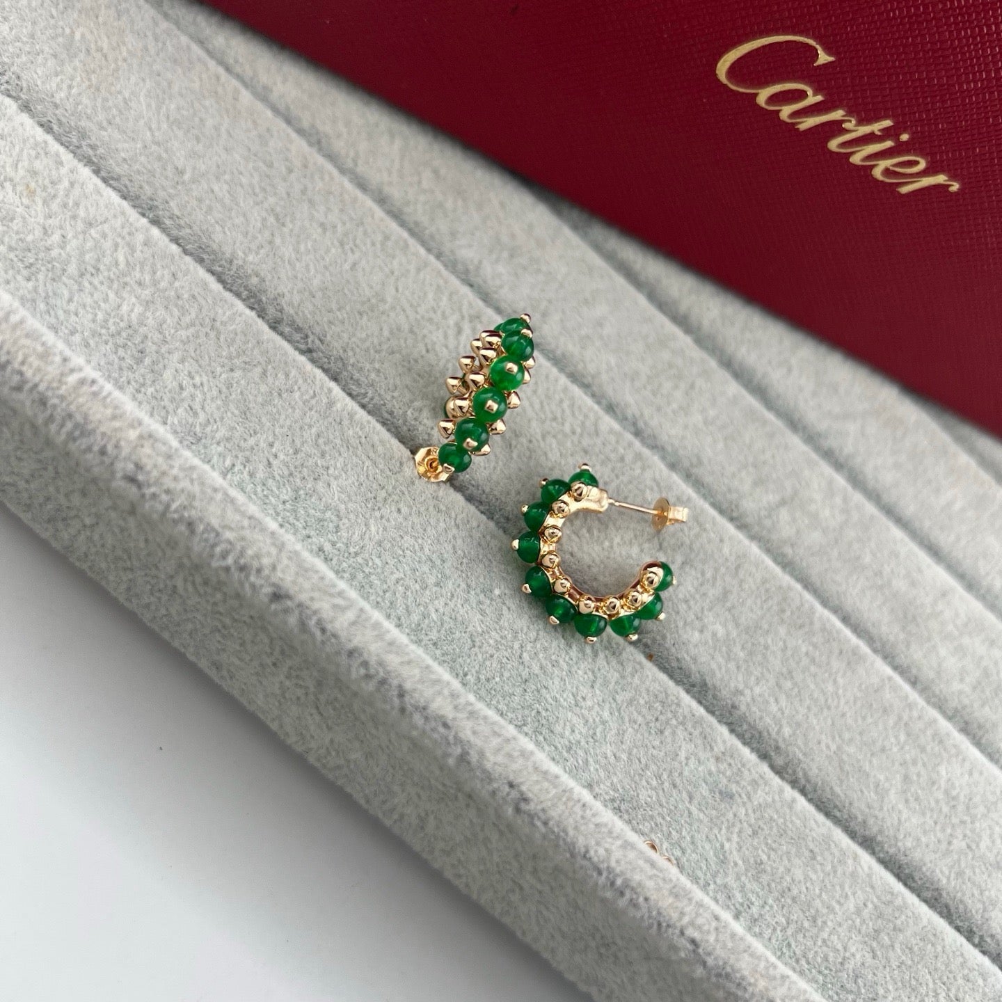 [Ornora Jewelry]CLASH 7.9MM AGATE CHALCEDONY EARRINGS