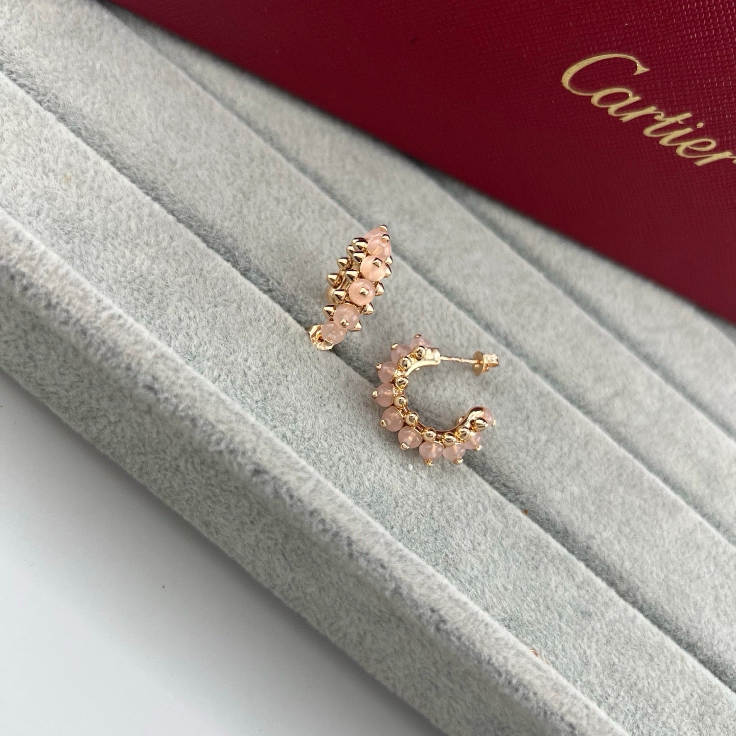 [Ornora Jewelry]CLASH 7.9MM AGATE CHALCEDONY EARRINGS