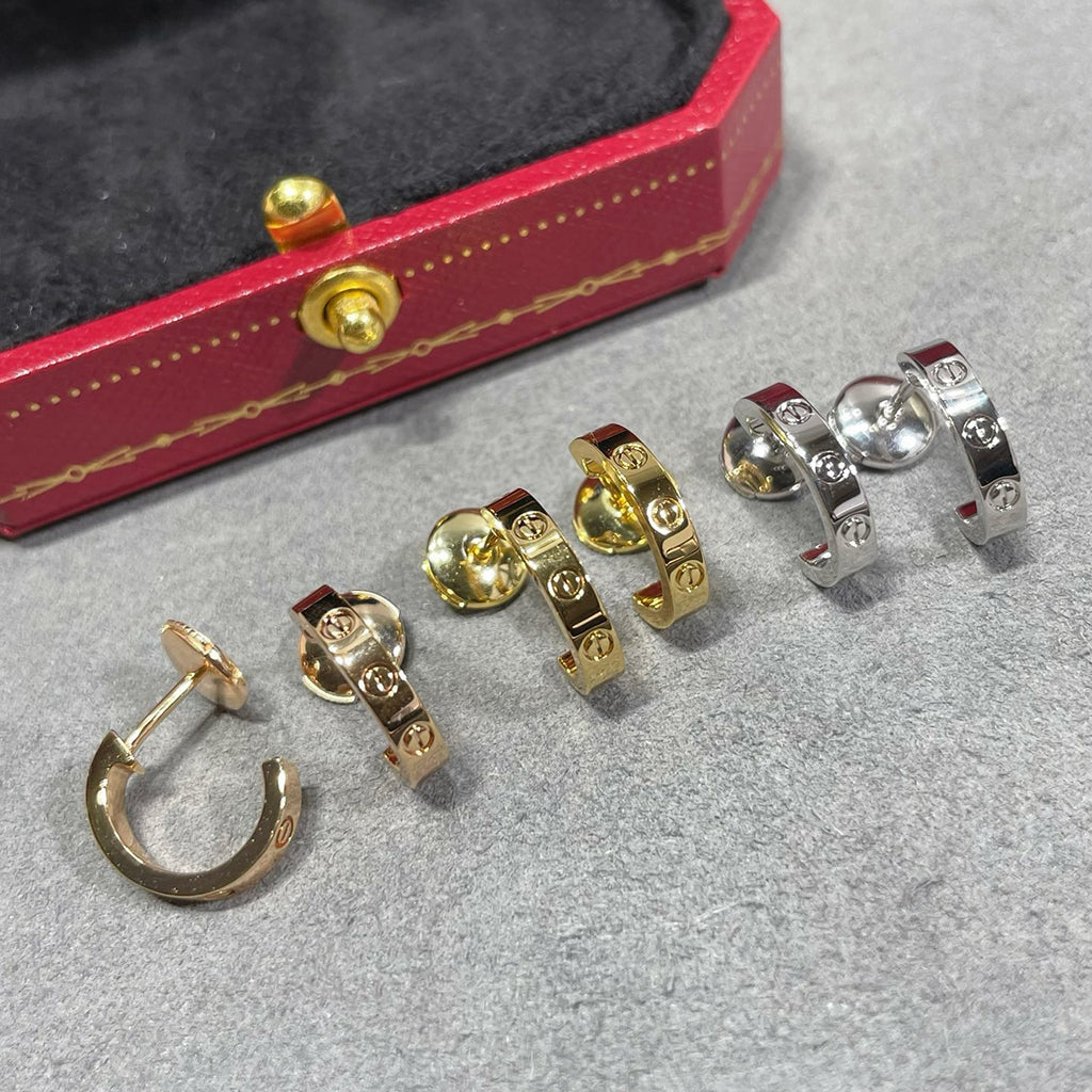 [Ornora Jewelry]LOVE EARRINGS 2.65 MM NO DIAMOND SMALL
