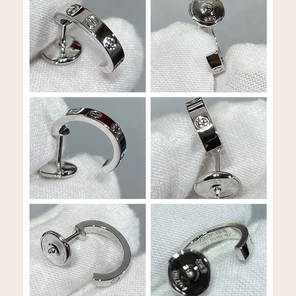 [Ornora Jewelry]LOVE EARRINGS 2.65 MM NO DIAMOND SMALL