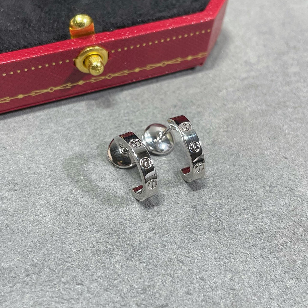 [Ornora Jewelry]LOVE EARRINGS 2.65 MM NO DIAMOND SMALL
