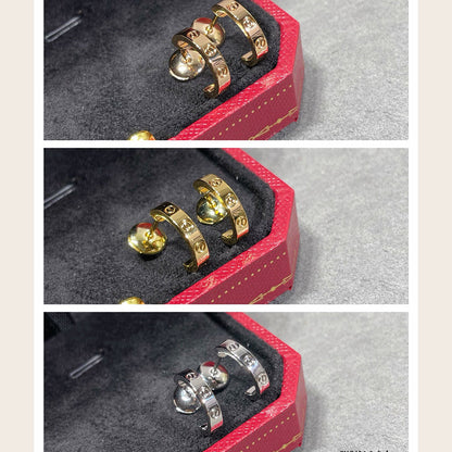 [Ornora Jewelry]LOVE EARRINGS 2.65 MM NO DIAMOND SMALL
