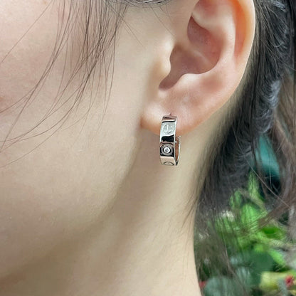 [Ornora Jewelry]LOVE EARRINGS 5.7MM 2 DIAMONDS