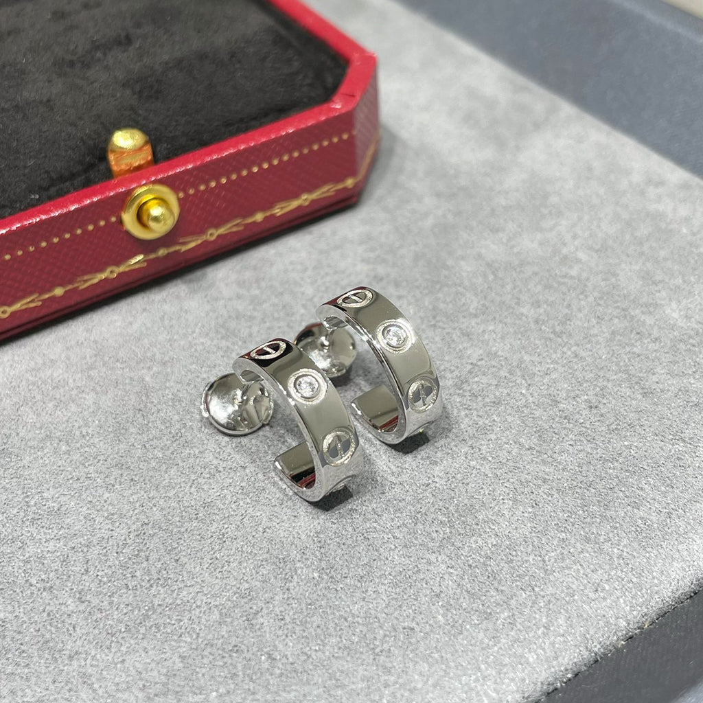 [Ornora Jewelry]LOVE EARRINGS 5.7MM 2 DIAMONDS