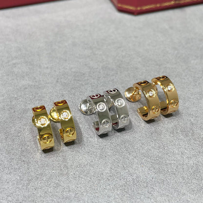 [Ornora Jewelry]LOVE EARRINGS 5.7MM 2 DIAMONDS