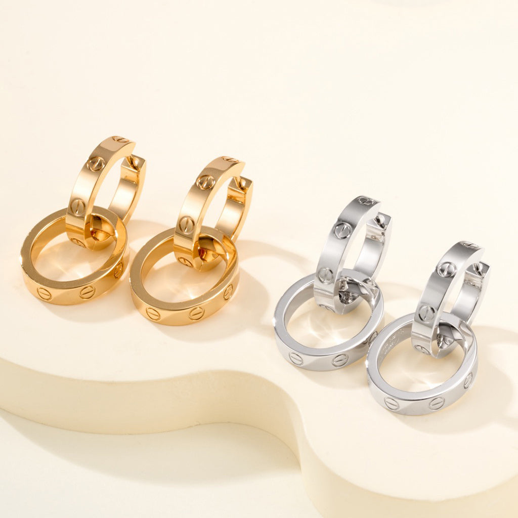 [Ornora Jewelry]LOVE 3.3MM DANGLE EARRINGS