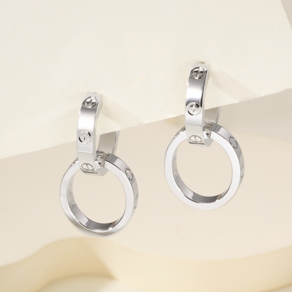 [Ornora Jewelry]LOVE 3.3MM DANGLE EARRINGS