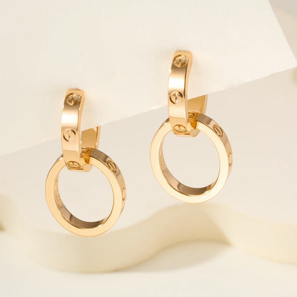[Ornora Jewelry]LOVE 3.3MM DANGLE EARRINGS