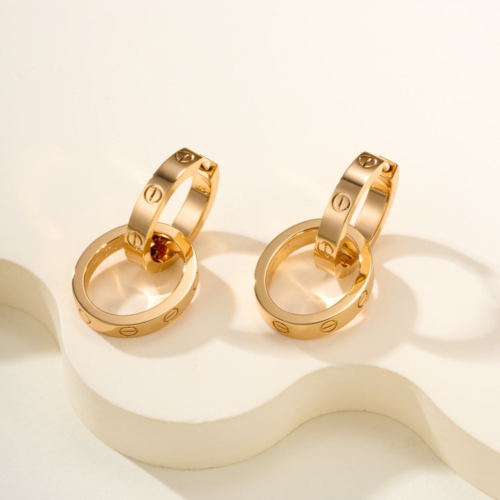[Ornora Jewelry]LOVE 3.3MM DANGLE EARRINGS