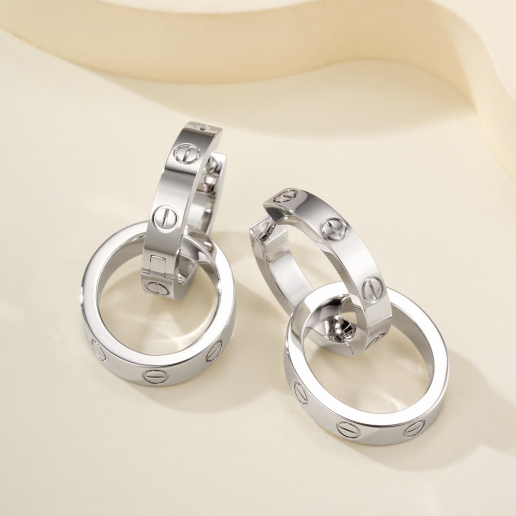[Ornora Jewelry]LOVE 3.3MM DANGLE EARRINGS