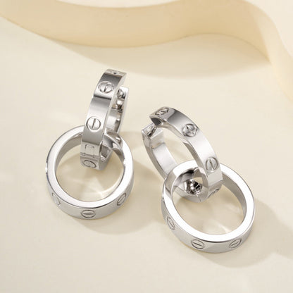 [Ornora Jewelry]LOVE 3.3MM DANGLE EARRINGS