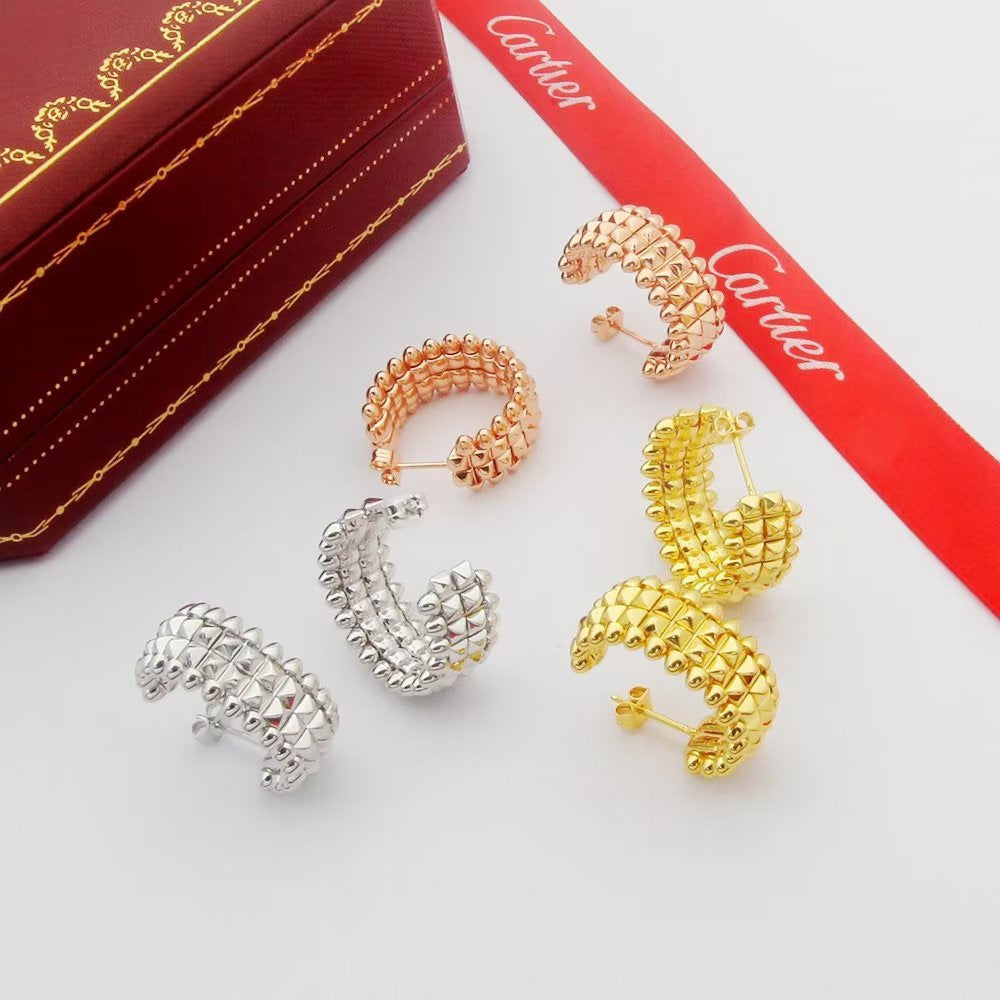 [Ornora Jewelry]CLASH 9.2MM DOUBLE ROW EARRINGS