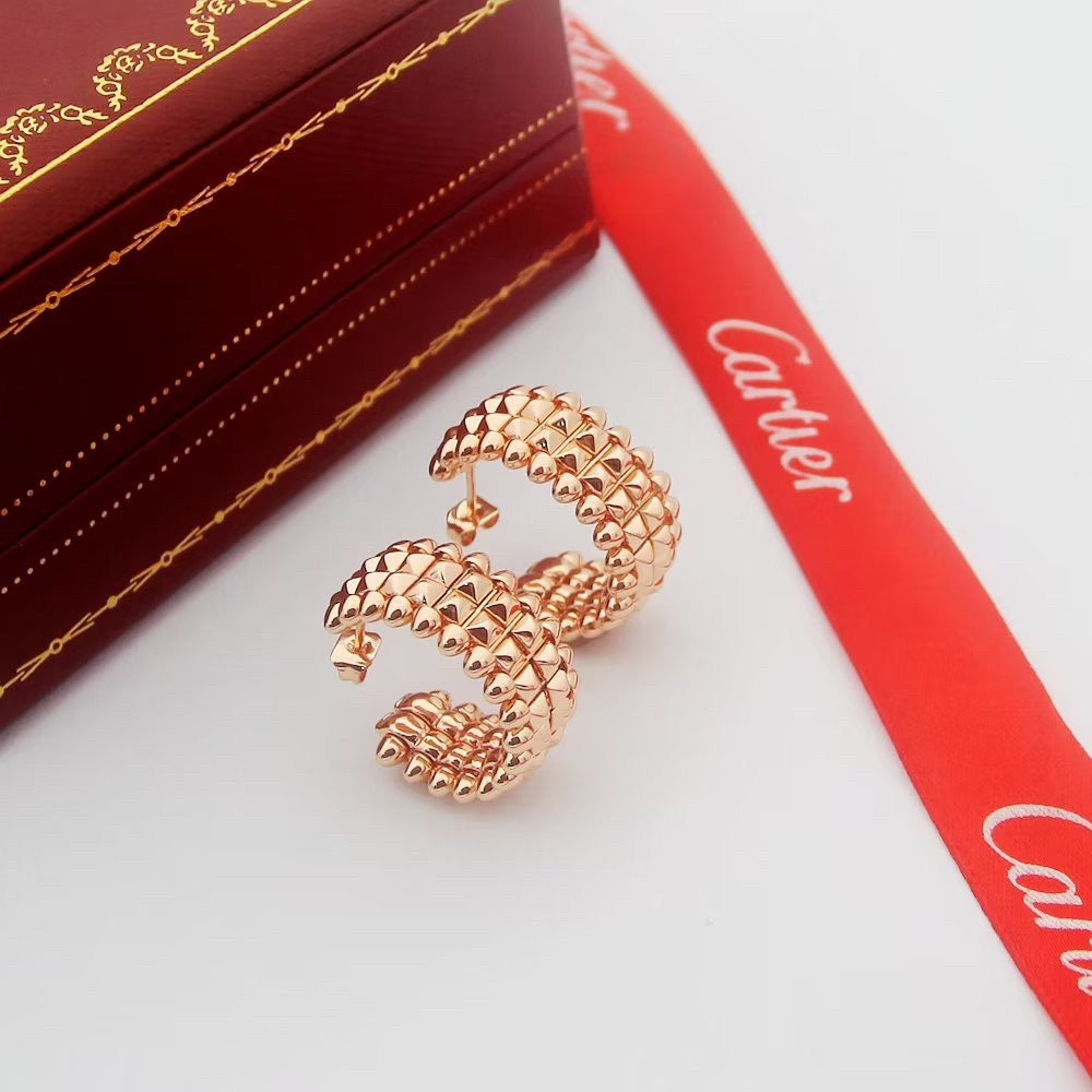 [Ornora Jewelry]CLASH 9.2MM DOUBLE ROW EARRINGS