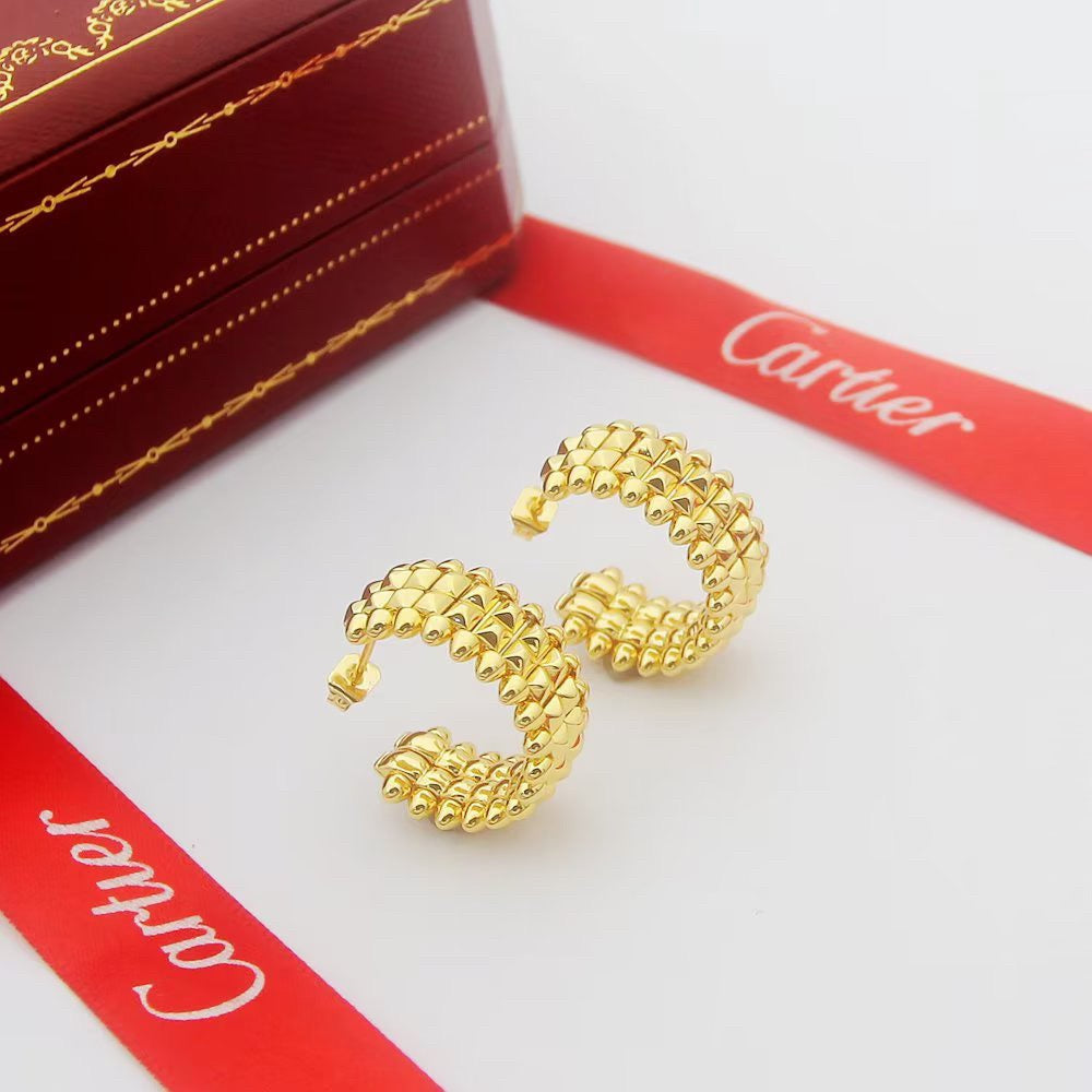 [Ornora Jewelry]CLASH 9.2MM DOUBLE ROW EARRINGS