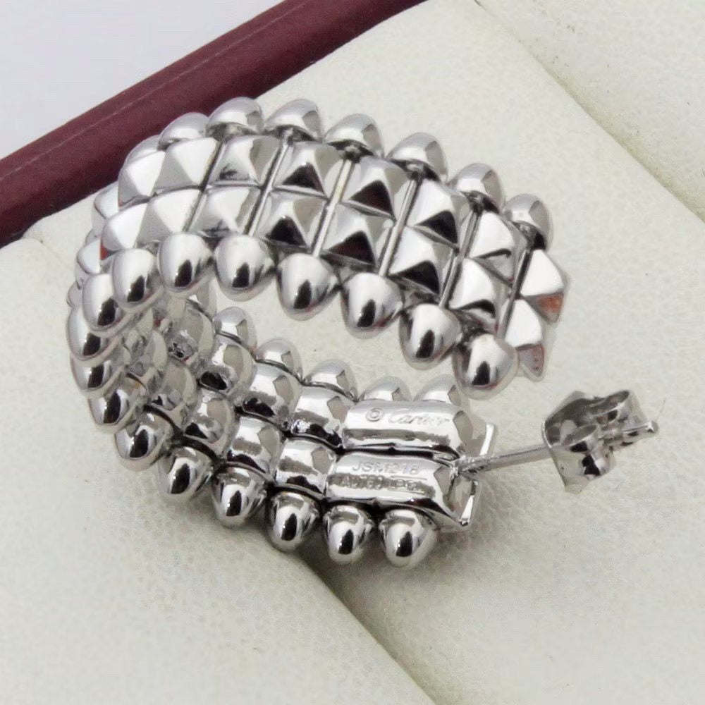 [Ornora Jewelry]CLASH 9.2MM DOUBLE ROW EARRINGS