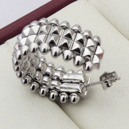 [Ornora Jewelry]CLASH 9.2MM DOUBLE ROW EARRINGS