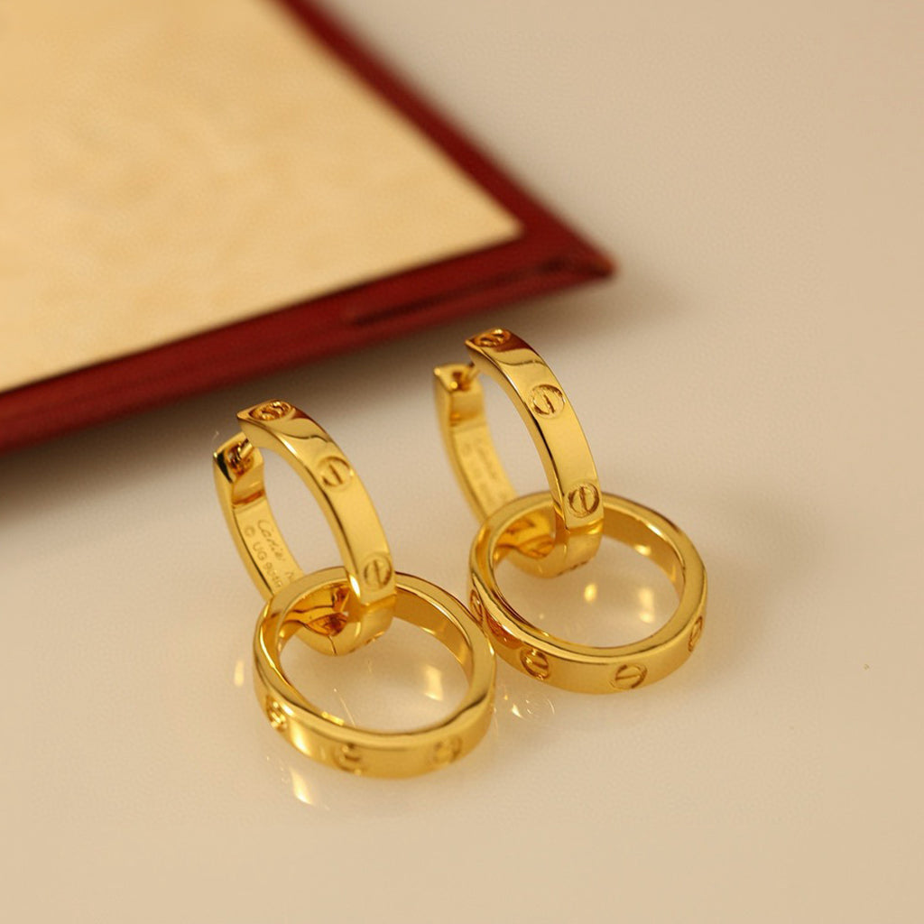 [Ornora Jewelry]LOVE 3.3MM DANGLE EARRINGS