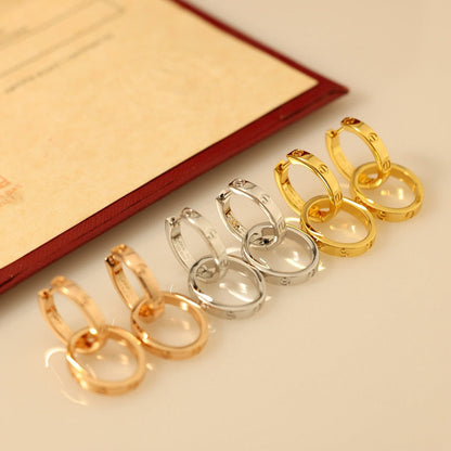 [Ornora Jewelry]LOVE 3.3MM DANGLE EARRINGS