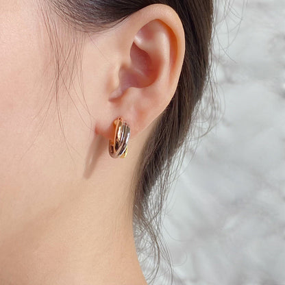 [Ornora Jewelry]TRINITY ON DIAMOND CLASSIC EARRINGS