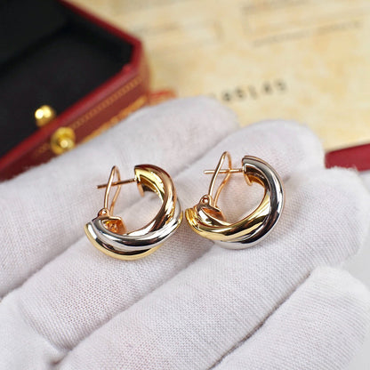 [Ornora Jewelry]TRINITY ON DIAMOND CLASSIC EARRINGS