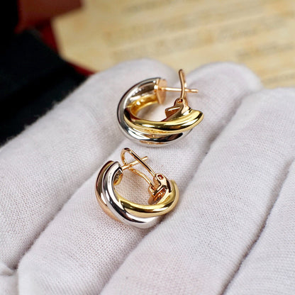 [Ornora Jewelry]TRINITY ON DIAMOND CLASSIC EARRINGS