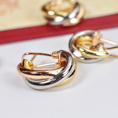 [Ornora Jewelry]TRINITY ON DIAMOND CLASSIC EARRINGS