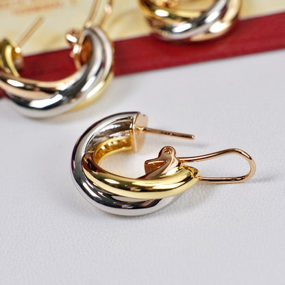 [Ornora Jewelry]TRINITY ON DIAMOND CLASSIC EARRINGS