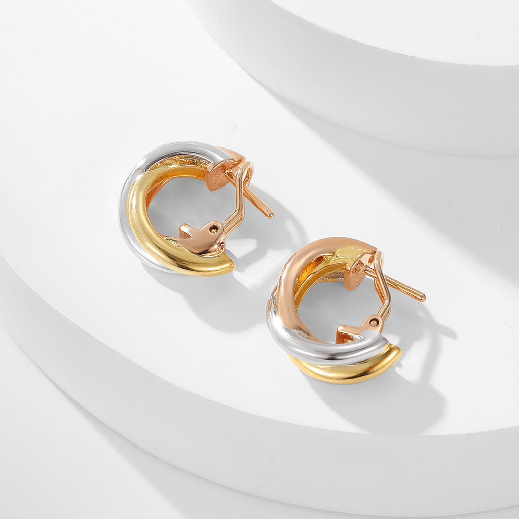 [Ornora Jewelry]TRINITY ON DIAMOND CLASSIC EARRINGS